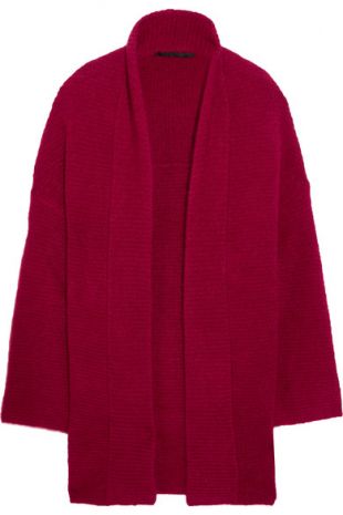 Oversized mohair blend cardigan