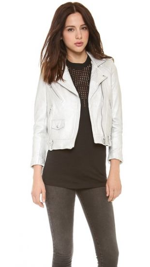 IRO Ebya Metallic Leather Jacket | SHOPBOP