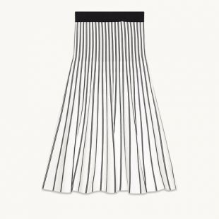 JIBRALTO Jupe midi en maille rayée
