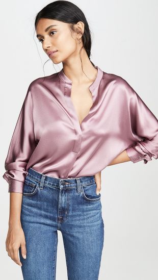 vince - Pink Collar Blouse