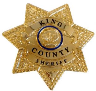 US Walking Dead King Country Sheriff Badge Gold Plated Costume Prop Rick Grimmes 
