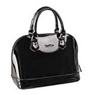 KOON Madame Cuir Verni Classique Coquille Sac à Main élégant Sac à bandoulière Grand Sac à Main(Noir)