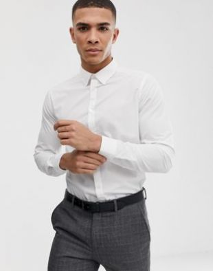 New Look - Chemise en popeline coupe classique - Blanc | ASOS