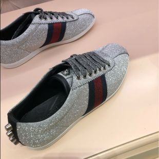 Gucci bambi store metallic trainer