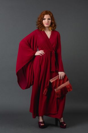Kimono rouge cramoisi