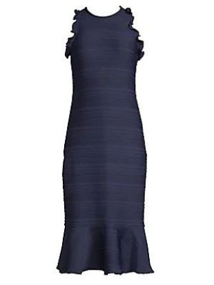 Ottoman Jacquard Knit Sheath Dress