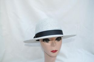Feutre gris, chapeau en feutre laine bord 3 pouces / noir / blanc mélange de chapeau en feutre laine / chapeau en feutre laine bord plat 3 pouces / Annie Hall chapeau en feutre
