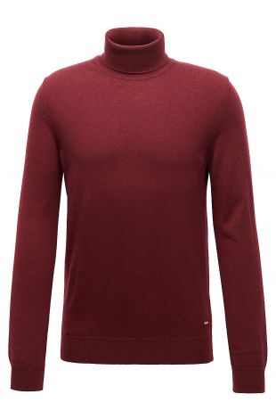 BOSS - Turtleneck sweater in lightweight Italian cashmere