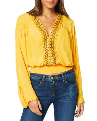Yellow Vneck Blouse
