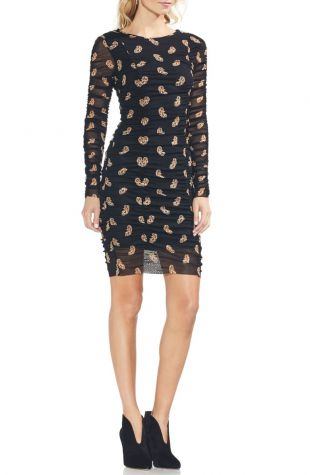 Paisley Print Mesh  Dress