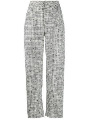 Houndstooth Straight Leg Trousers