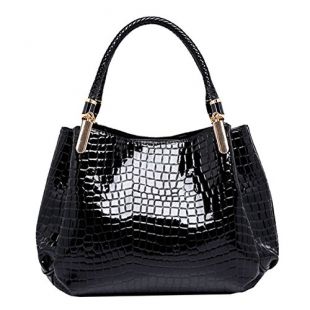 Women Alligator Print Top Handle Bag Embossed Crocodile Pattern Handbag Tote Bag