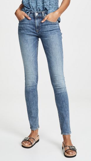 Mid-Rise Skinny Jeans Pants