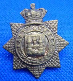 British Army Victorian Period Cap Badge - The East Surrey Regiment.