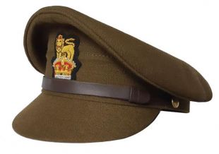 WW2 Officiers d'état-major de l'armée britannique Visor Cap Colonel et Brigadier Military Peak Hat - Repro