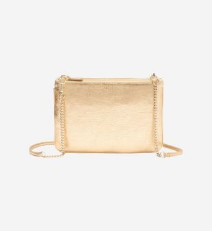 Sac pochette en cuir - Sandro - Galeries Lafayette