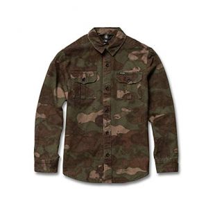 Volcom Big Boys' Caden Plaid Long Sleeve Flannel Button up Shirt