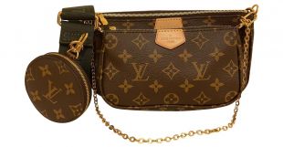 Sacs à main Louis Vuitton Louis Vuitton Multi Pochette Cuir Marron ref.166674