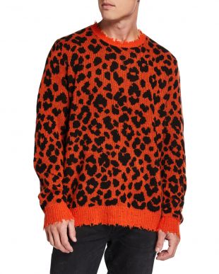 Orange Leopard Sweater