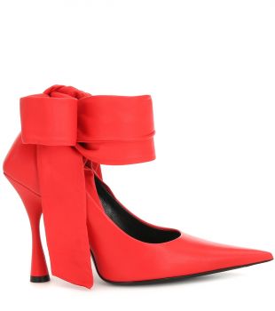 Red  Leather Pumps