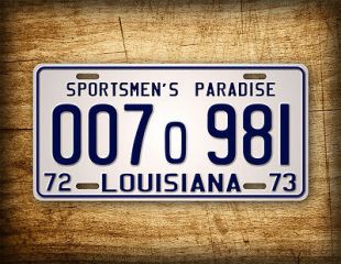 JAWS Movie Louisiana License Plate 1975 Shark Autopsy Replica Prop Auto Tag 1973  | eBay