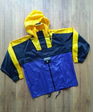 vintage KWAY Plus 90's Raincoat WINDBREAKER Jacket / Svg Old School 80s trefoil Nike Adidas Hoodie Pants Rain kids sweatshirt Suit / Taille XS