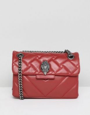 Kurt Geiger - Kensington - Mini sac bandoulière en cuir avec chaîne - Rouge | ASOS