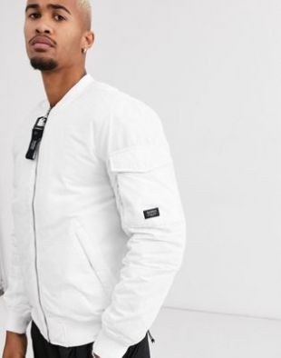 Pull&Bear - Join Life - Bomber rembourré - Blanc | ASOS