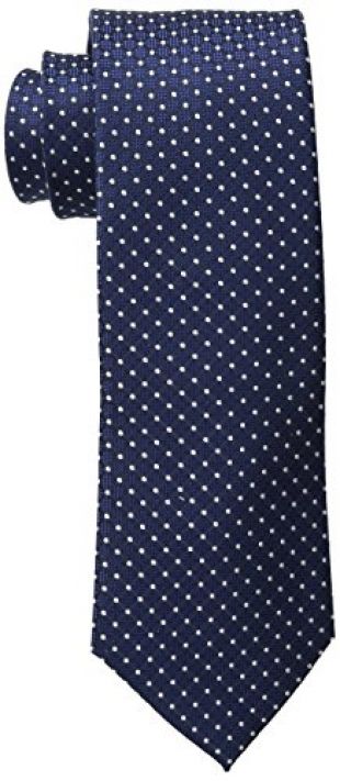 Tommy Hilfiger Men's Navy Ties, Dotted Navy, One Size