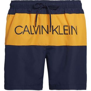 Calvin Klein - Short de bain medium drawstring block marine m00293 ...