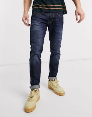 Replay - Anbass - Jean en power stretch coupe slim à délavage foncé | ASOS
