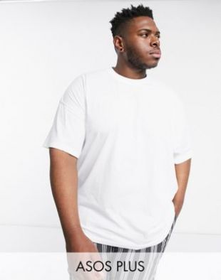 ASOS DESIGN Plus - T-shirt ras de cou oversize - Blanc | ASOS