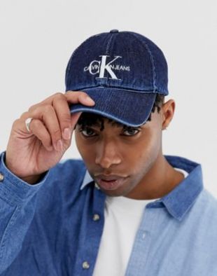 Calvin Klein Jeans - Casquette de baseball en jean avec logo monogramme | ASOS