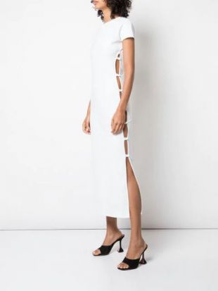 Marcia Robe mi-longue à Détails De Découpes