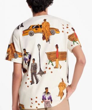 Louis Vuitton New Walkers Printed T-Shirt Sz L