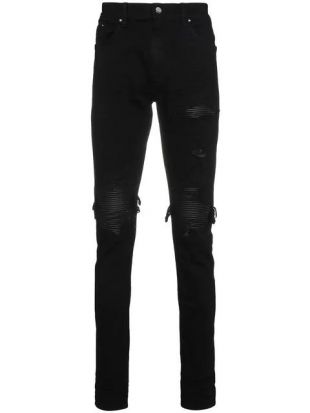 MX1 Leather Patch Jeans
