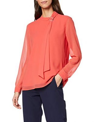 ESPRIT Collection Women's 010eo1f310 Blouse, Orange (Terracotta 805), 14 (Size: 40)