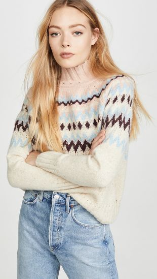 Fair Isle Turtleneck Pullover