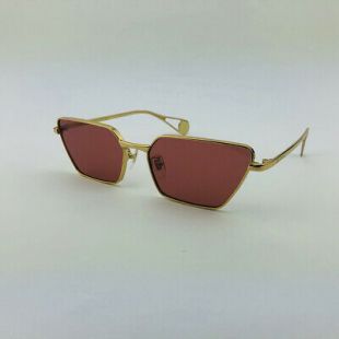 New GUCCI GG0538S 002 Gold Red Rectangular Sunglasses Eyewear Women Italy 63mm  | eBay