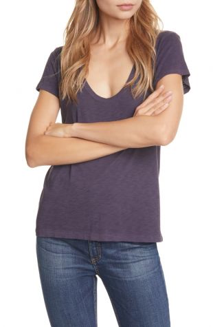 Purple Uneck Tee