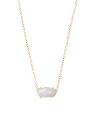 Ever Pendant Necklace in White Mother-of-Pearl