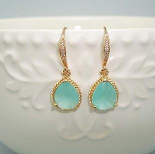 Green Drop Earrings
