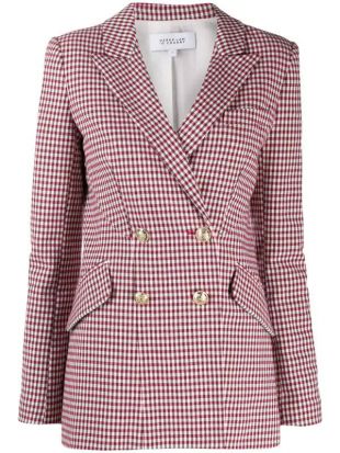 DEREK LAM 10 CROSBY - Rodeo Gingham Double-Breasted Blazer