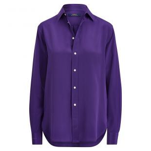 Silk Crepe Long-Sleeve Shirt
