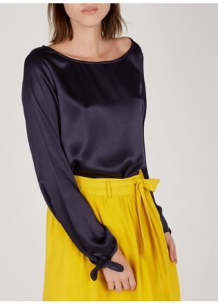 Soldes TOP COL BATEAU EN SATIN SAILOR