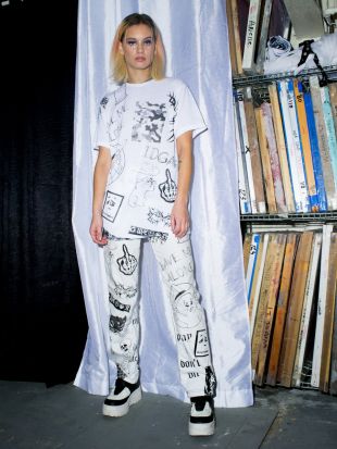 LEAVE ME ALONE Tattoo Jeans