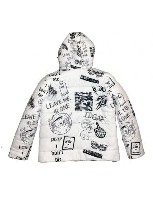 Leave Me Alone White Puffer Coat