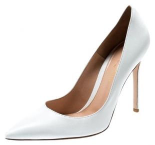 Gianvito Rossi - Gianvito Rossi White Leather Pointed Pumps