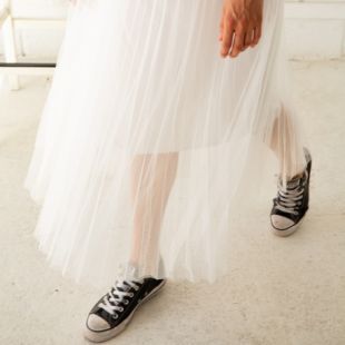 Jupe en tulle blanche