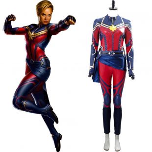 Avengers 4 Endgame Captain Marvel Carol Danvers Cosplay Costume Ver.3